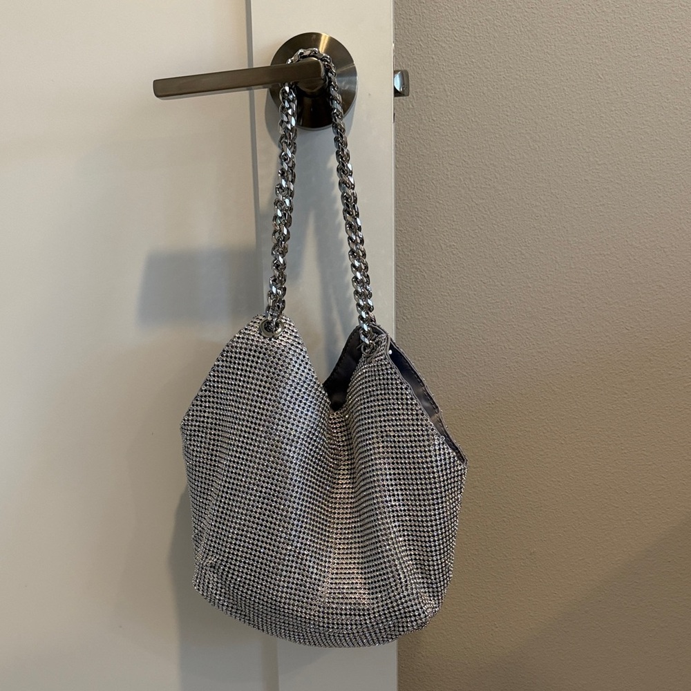 Zara Monochrome Checkered Shoulder Bag